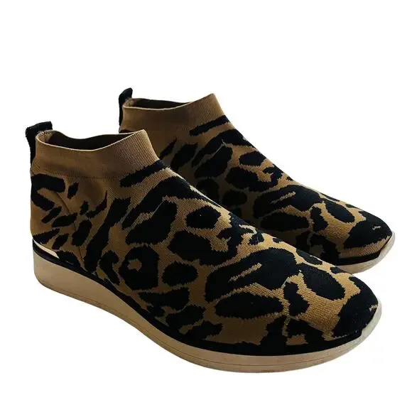 Louise Et Cie Breyson Leopard Print Ankle Pull On Sneaker Size 8.5 - Picture 2 of 8